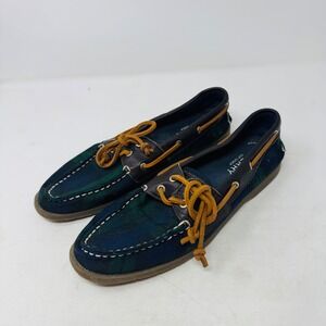 Sperry Top Sider Women's Plaid Boat Shoes Loafers Size 10M Fisherman